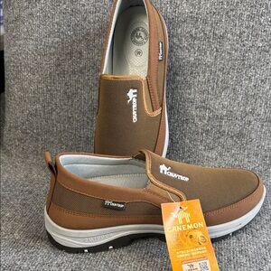 Canemon CNA TROP Men’s Brown Slip-On Breathable Orthopedic Shoes US 46